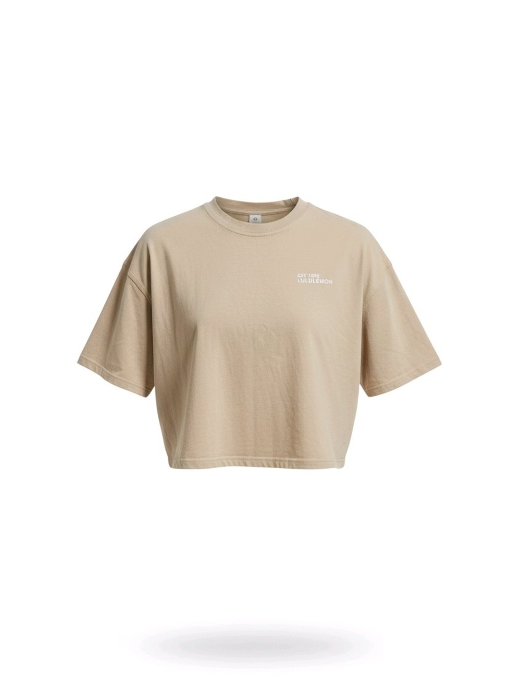 lululemon athletica Cropped Short Sleeve Tee in Beige